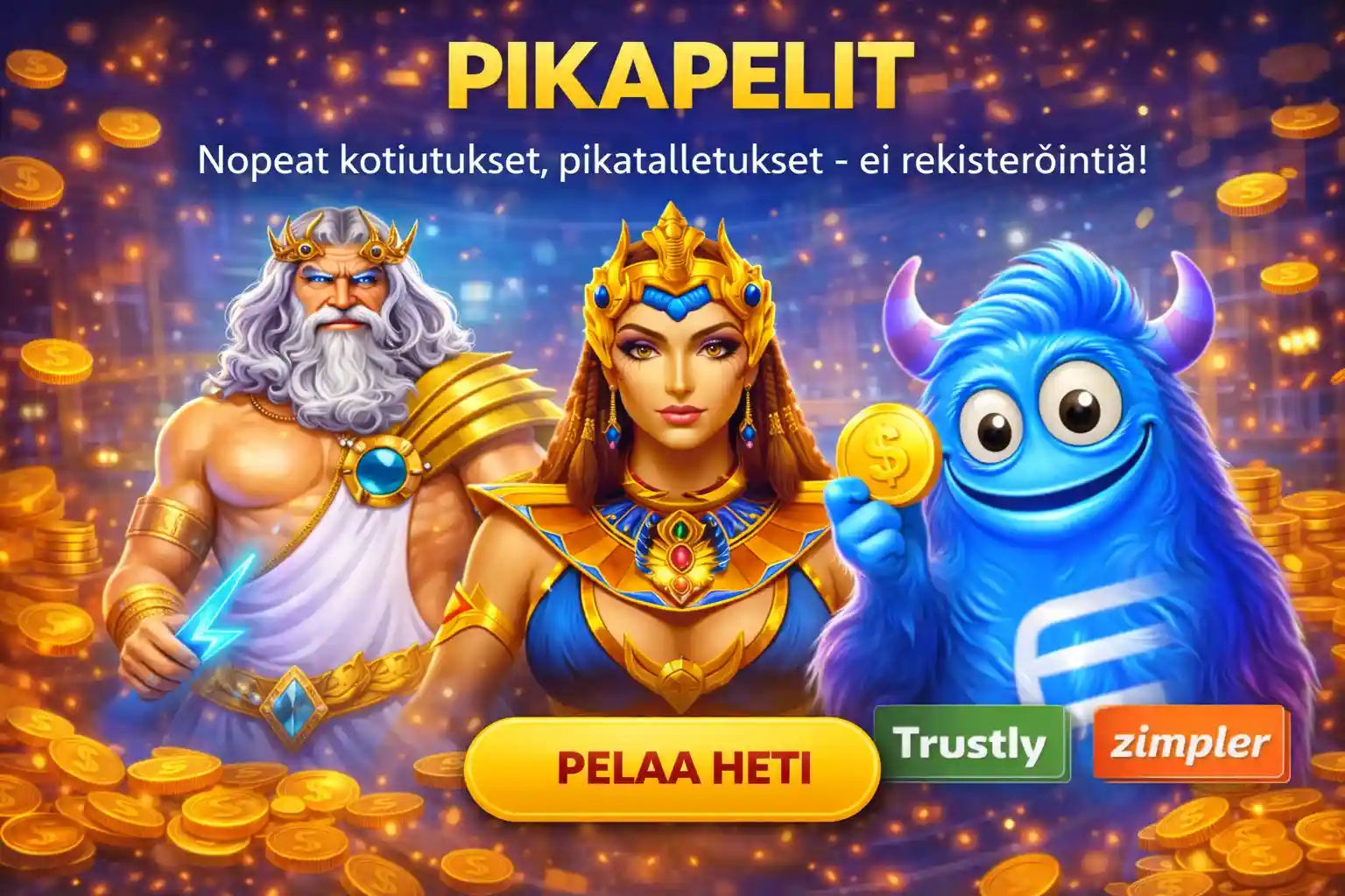 Pikapelit ilman rekisteröintiä ja nopeat kotiutukset